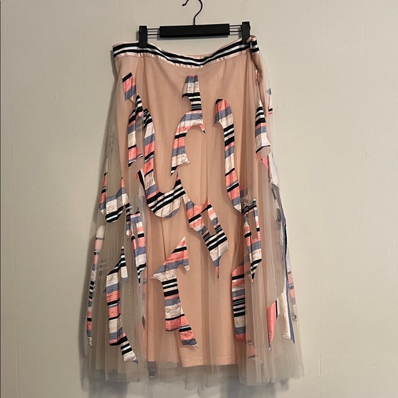 Anthropologie Dresses & Skirts - Anthropologie Pink and Blue A-Line Skirt